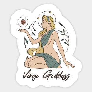 Virgo Goddess Sticker